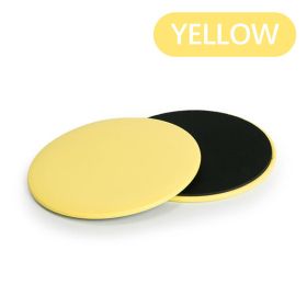 1pair Portable Fitness Exercise Sliding Disc; Abdominal Muscle Training Yoga Fitness Equipment - Yellow