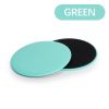 1pair Portable Fitness Exercise Sliding Disc; Abdominal Muscle Training Yoga Fitness Equipment - Green