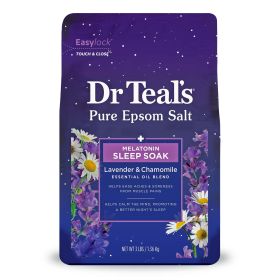 Dr Teal's Pure Epsom Salt Melatonin Sleep Soak with Essential Oil Blend, 3 lbs - Dr Teal's