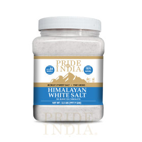 Himalayan White Salt by Pride Of India - 2.2Lbs - Fine Grind