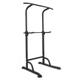 Power Tower Workout Dip Station Pull Up Bar, Height Adjustable Multi-Function Dip Stand for Home Gym Strength Training Fitness Equipment - as Pic