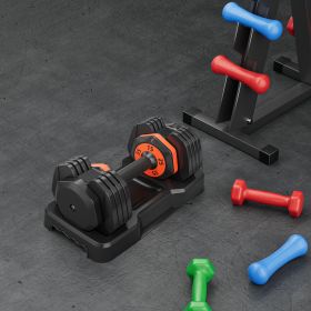 55LB 5 in 1 Single Adjustable Dumbbell Free Dumbbell Weight Adjust with Anti-Slip Metal Handle, Ideal for Full-Body Home Gym Workouts - as Pic