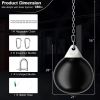 Home Gym 21 Inch Water Punching Bag with Adjustable Metal Chain - Black - Exercise & Fitness