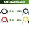 Stretch Bow Resistance Bands and Bar System Portable Home Gym for Full Body Workout Equipment Set Fitness Weightlifting and Exercise Kit - Bow