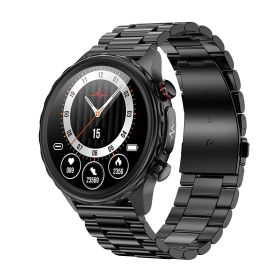 Bluetooth Smart Watch Health Detection (Option: Black Steel)