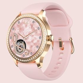 Women's Smart Watch Bluetooth Calling (Option: Golden Powder Gum)